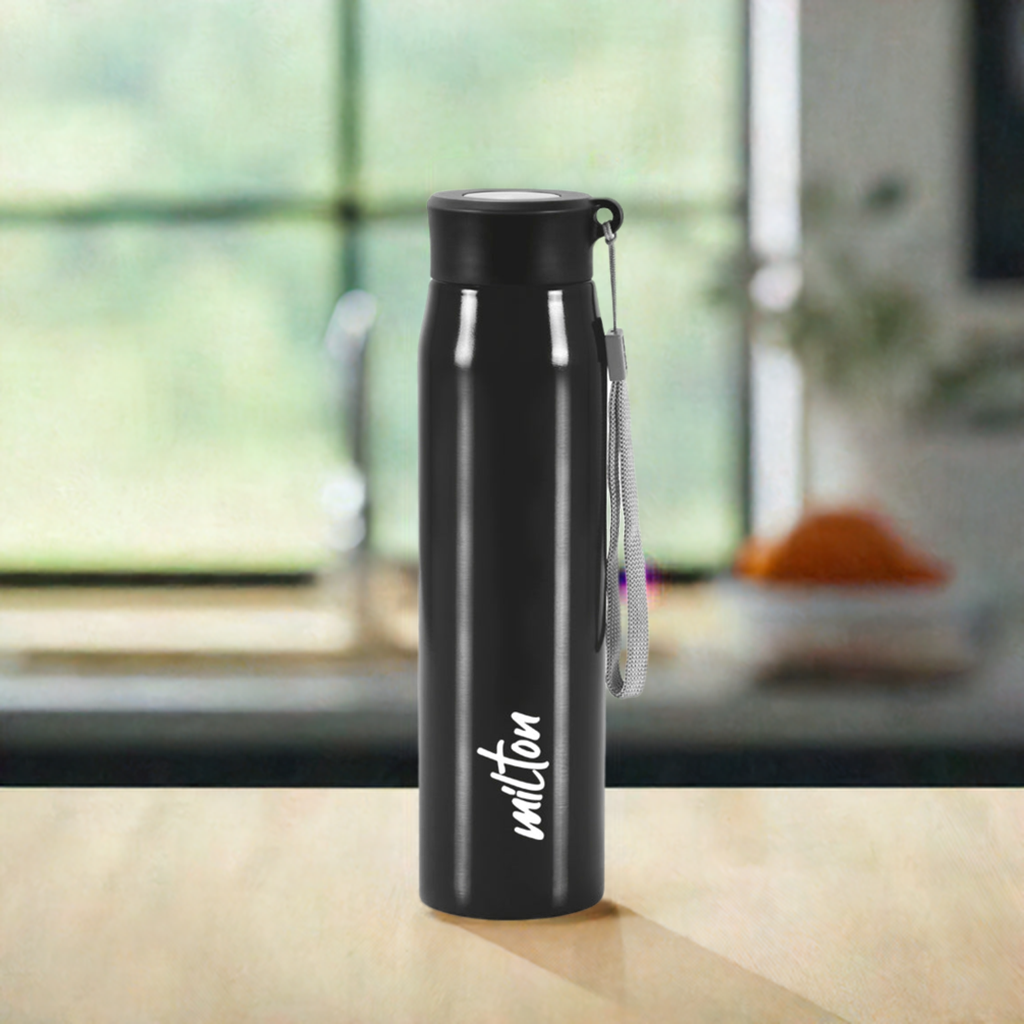 Black Steel Sipper Bottle