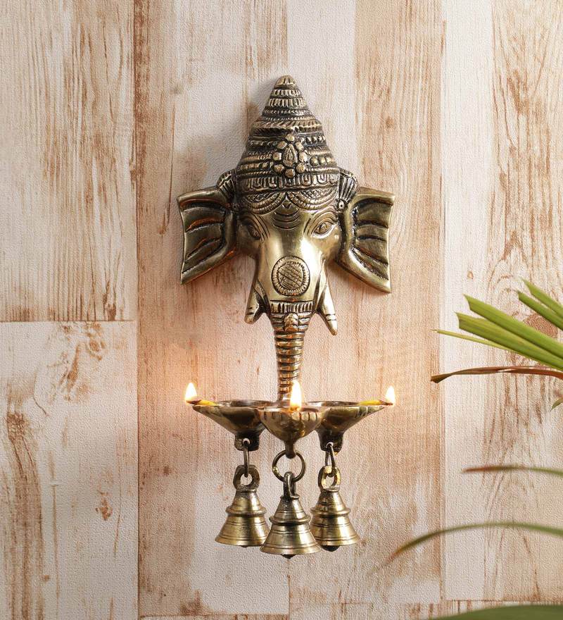 Brass Wall Hanging Diya