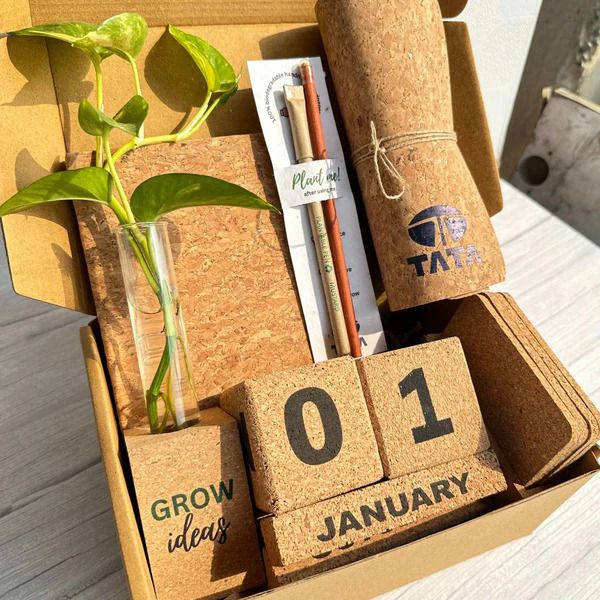 Eco Plant Desk Calendar & Pen Holder
