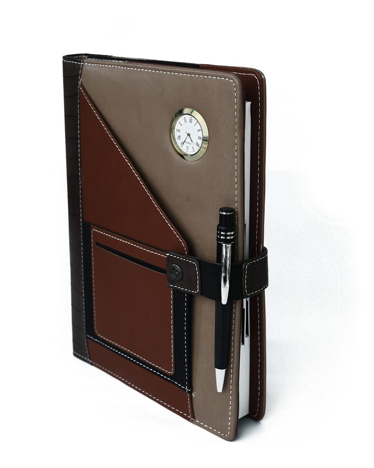Executive Leather Organizer Diary With Watch
