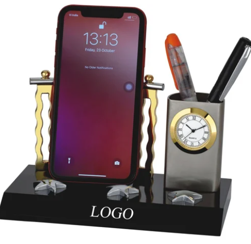 Executive Mobile Holder With Desk Organizer And Pen Stand