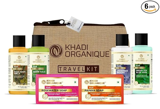 Organique Khadi Travel Kit Face Wash & Whole Body Care Gift Set