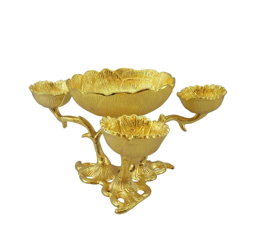 Gold Plated Decorative Diya Set
