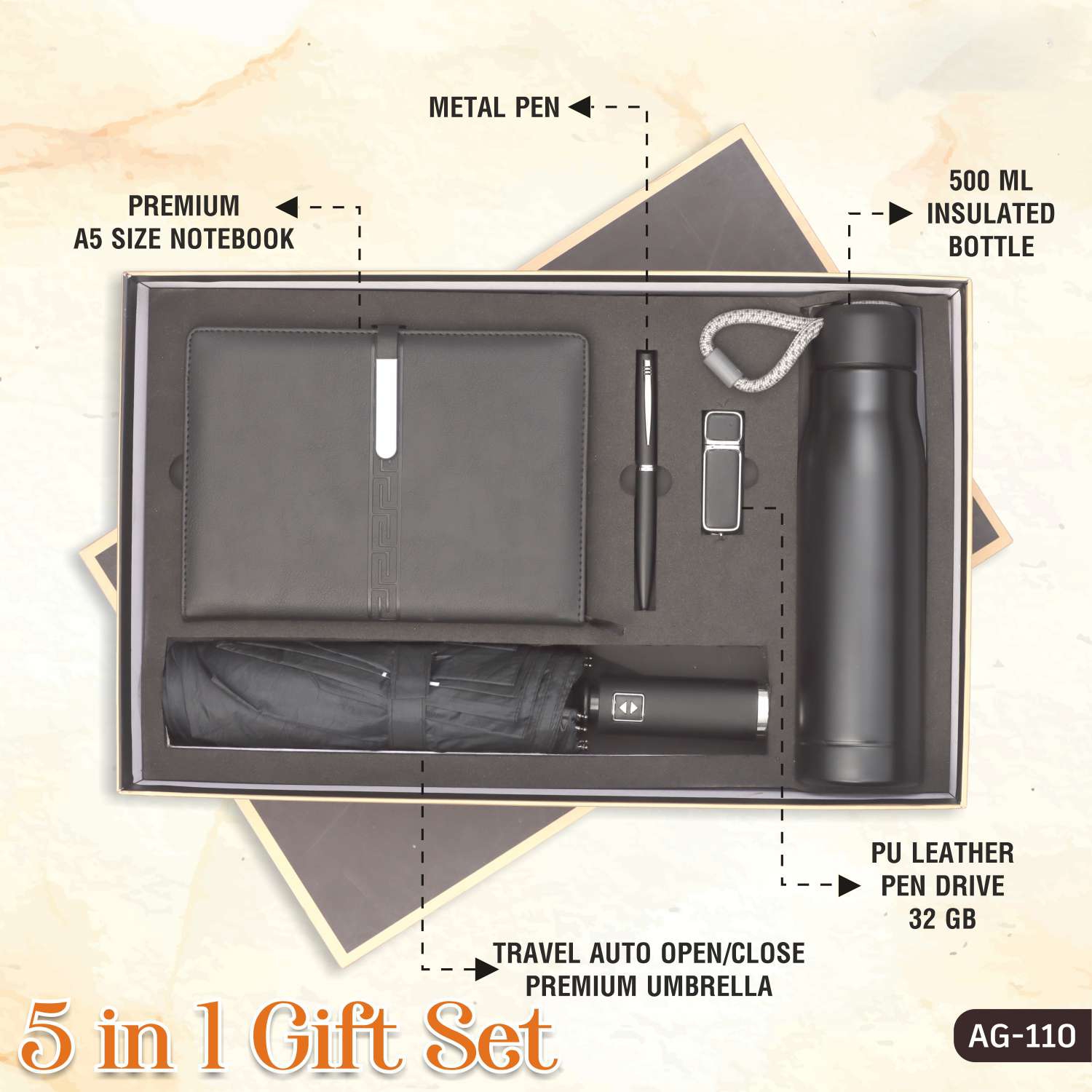 Grey Executive Organizer Kit