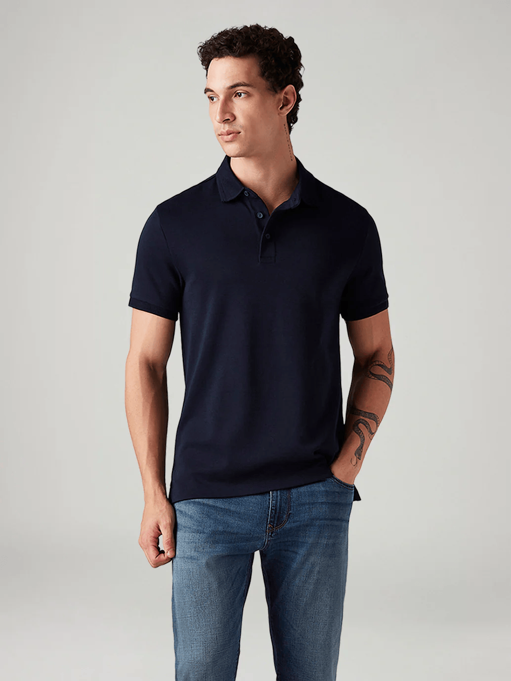 Men's Solid Slim Fit Polo T-Shirt