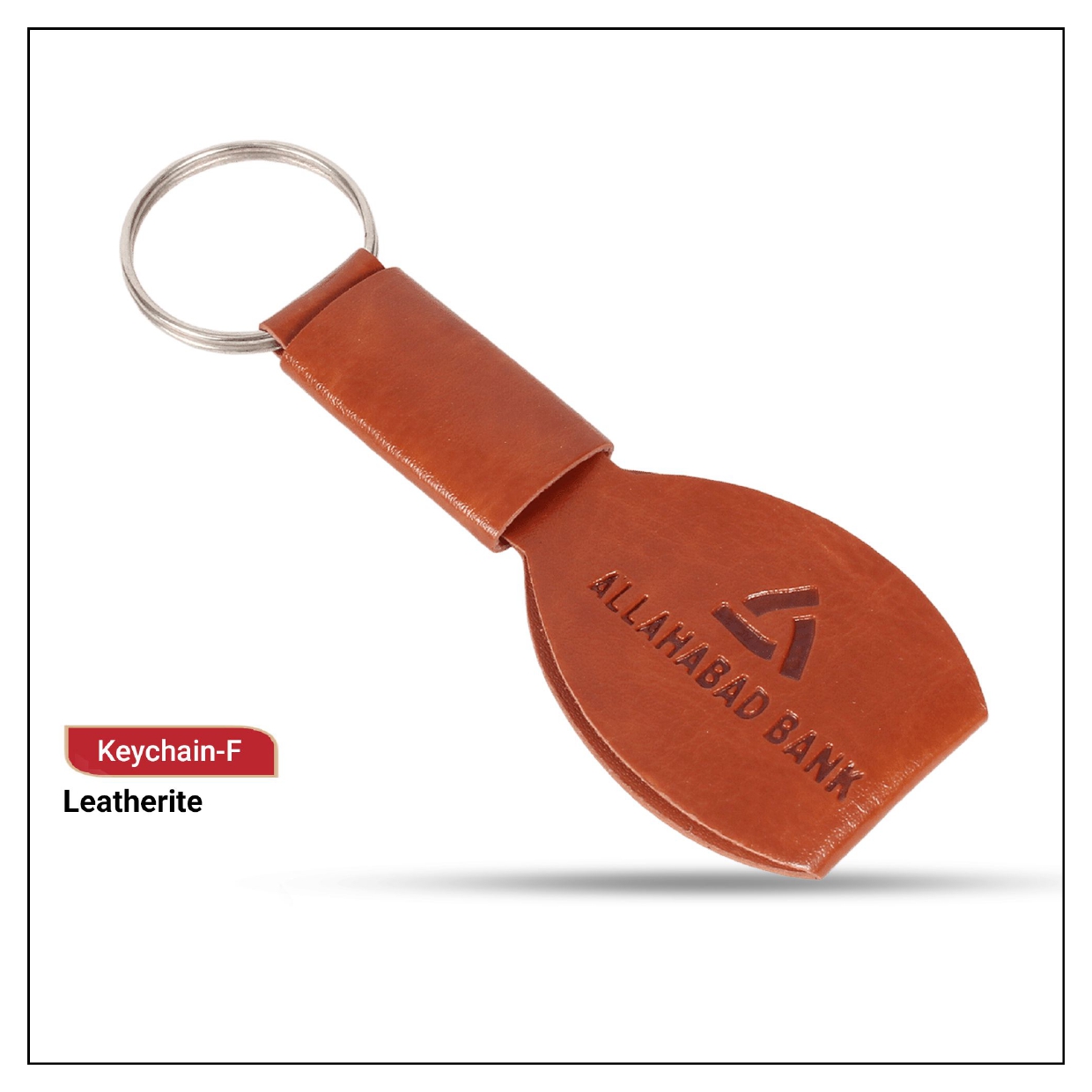 Premium Leather Teardrop Keychain
