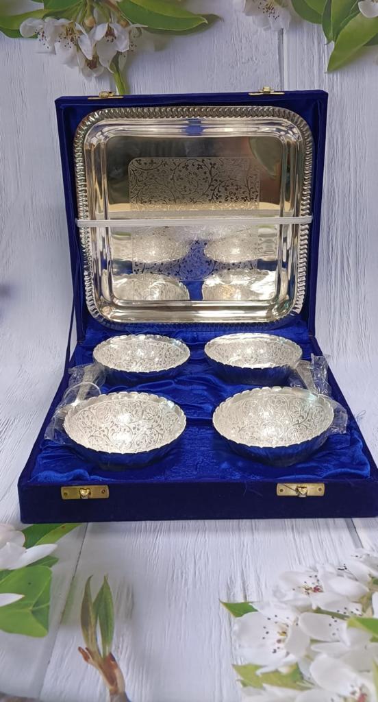 Silver Bowl Gift Box Set
