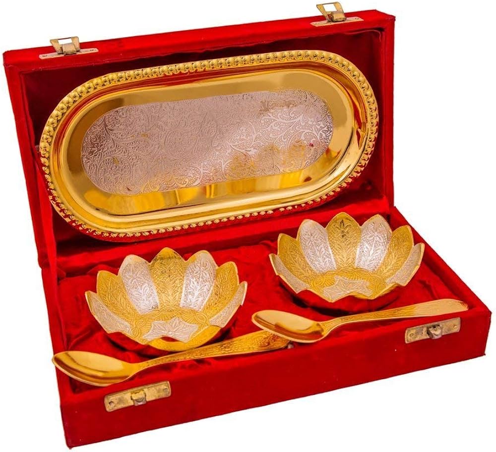 Silver Lotus Diya Gift Box