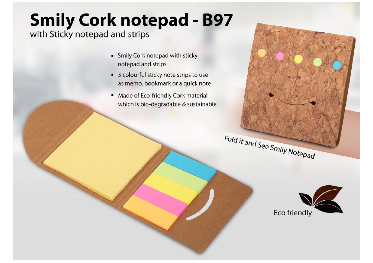 Smily Cork Notepad